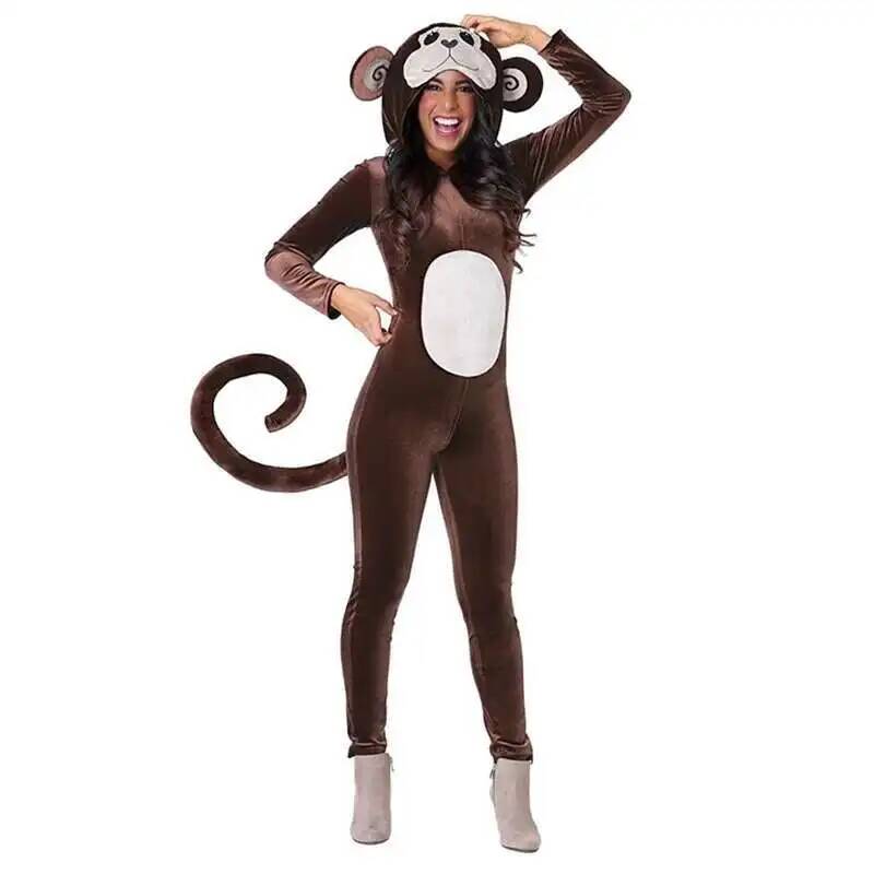 Nouveau singe marron Onesie py - Anime Cosplay Jumpsuit avis et prix