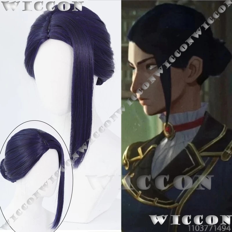 x;3,f6'b7\g,Caitlyn Kiramman A - Anime Cosplay Blue Hair avis et prix