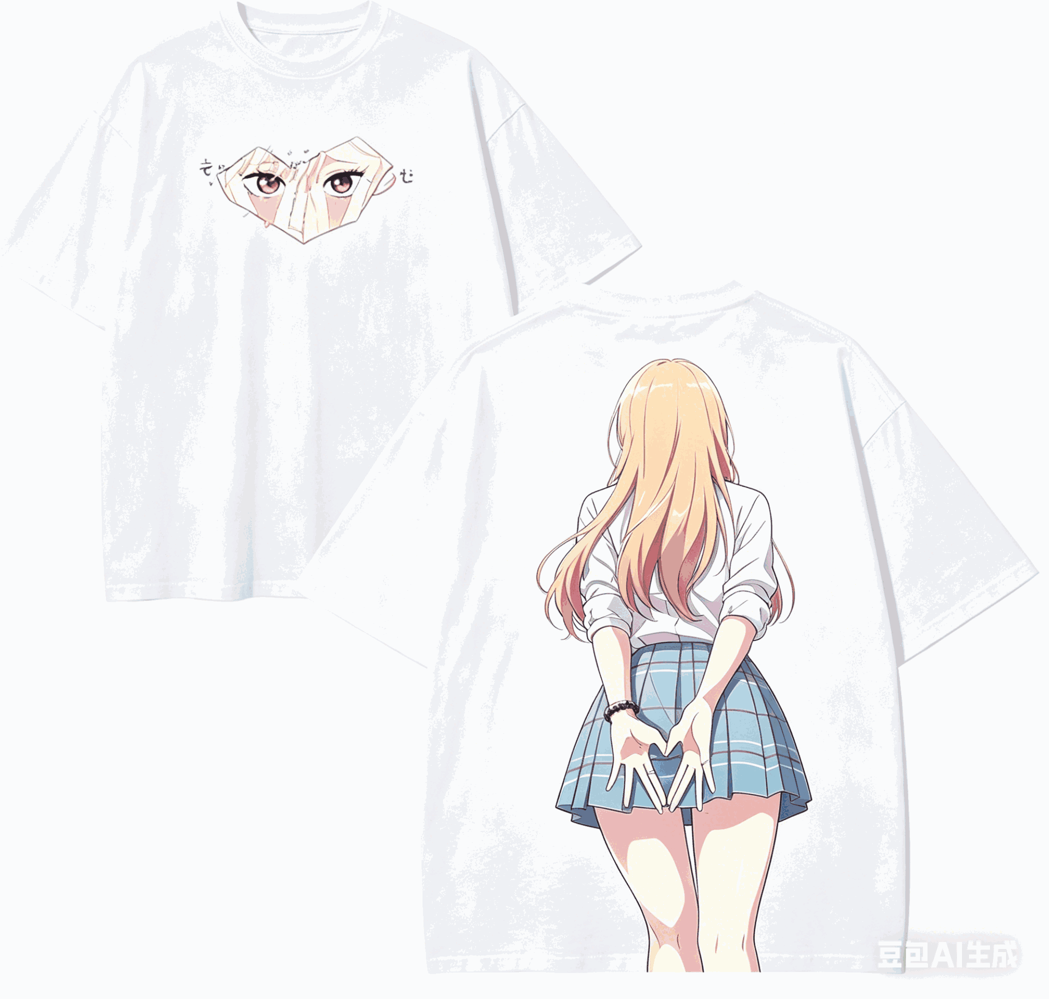 T-shirt blanc surdimensionné e - Kitagawa Anime Cosplay avis et prix