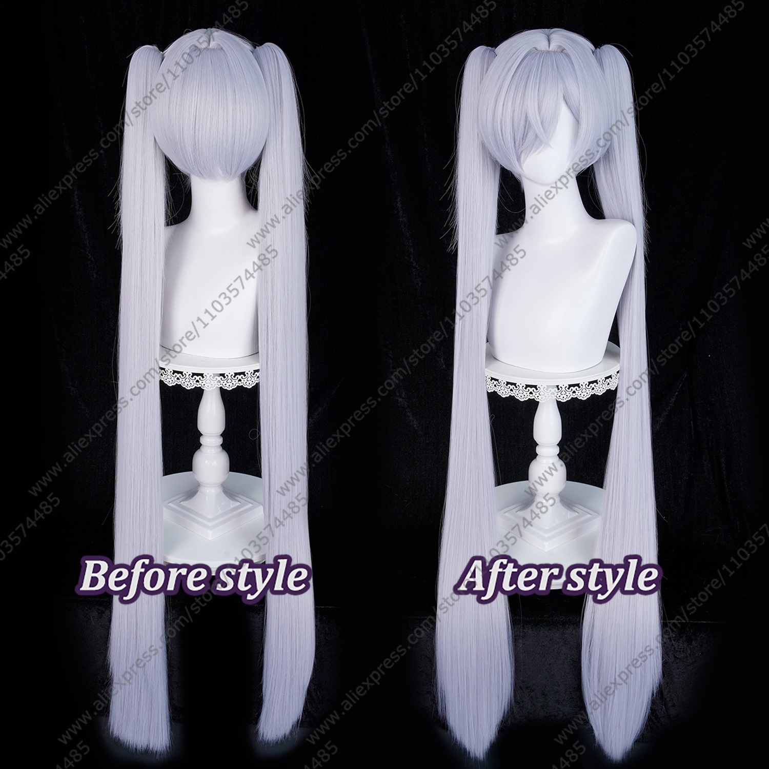 Perruques de cosplay Cendrillo - Anime Cosplay Blue Hair avis et prix